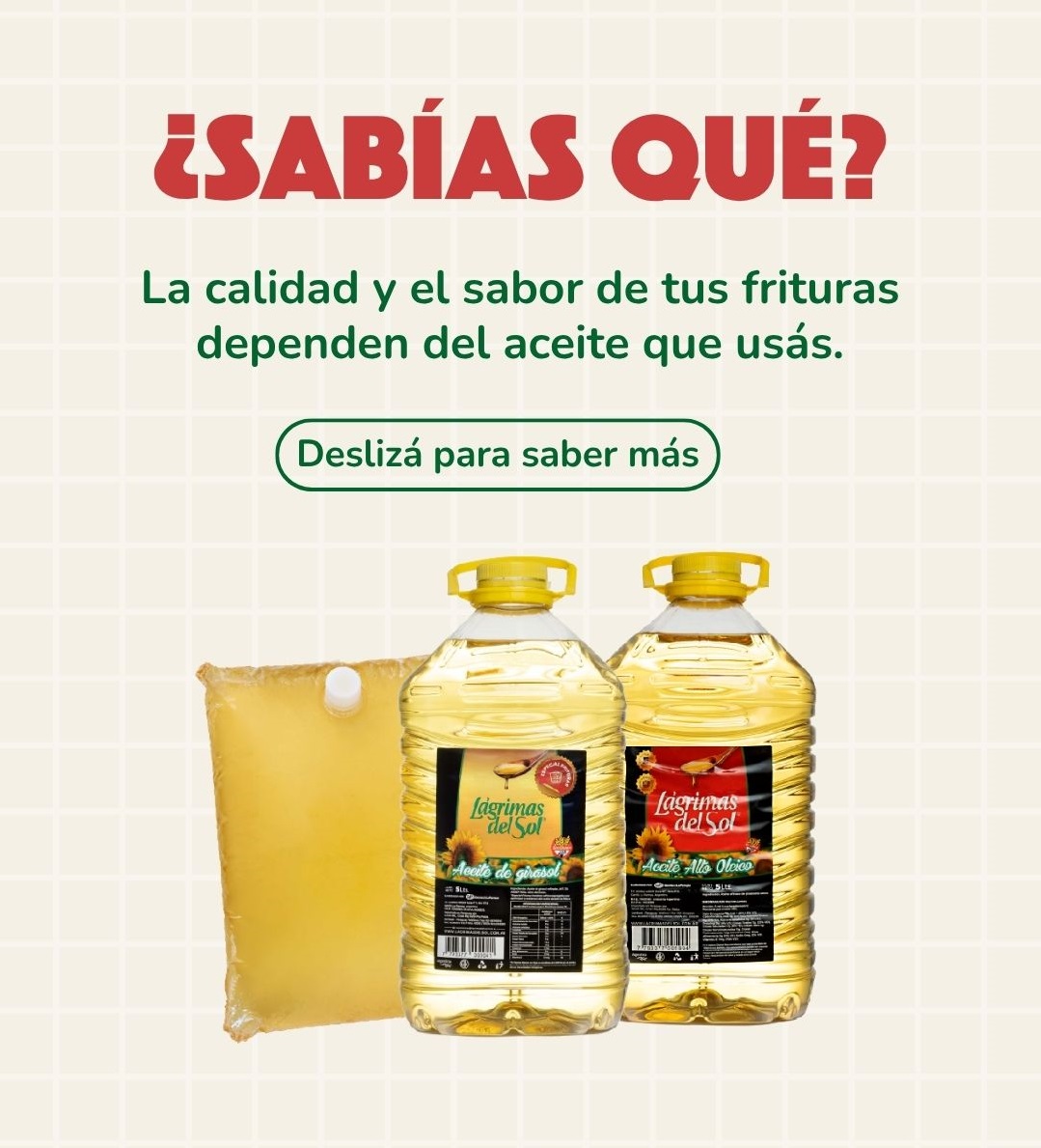 Aceites alto oleico de Lágrimas del Sol