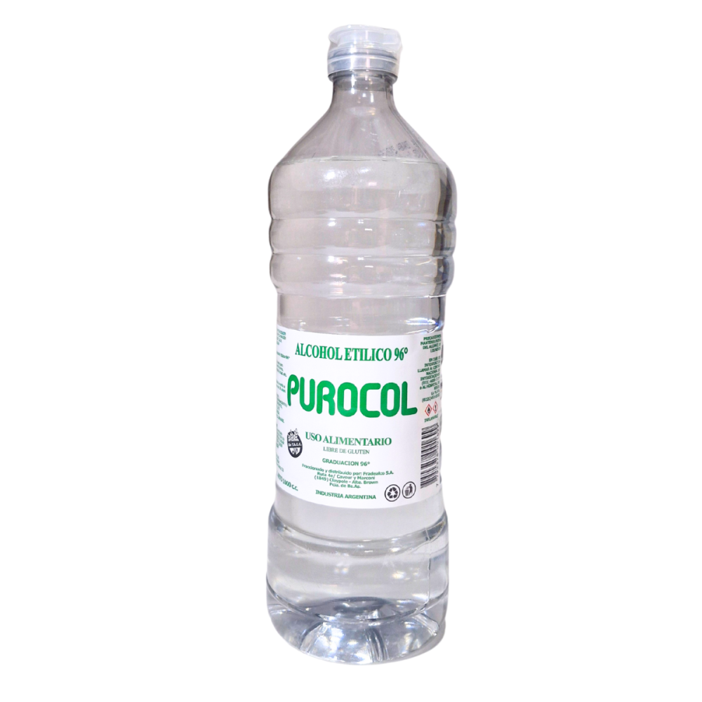 ALCOHOL ETIL.96% PUROCOL (12 X 1 LTS) USO ALIMENT