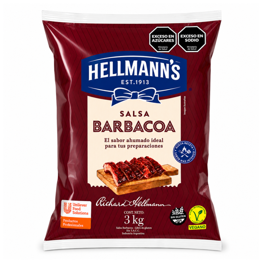 SALSA BARBACOA HELLMANN'S 3 bolsas x 3 kg
