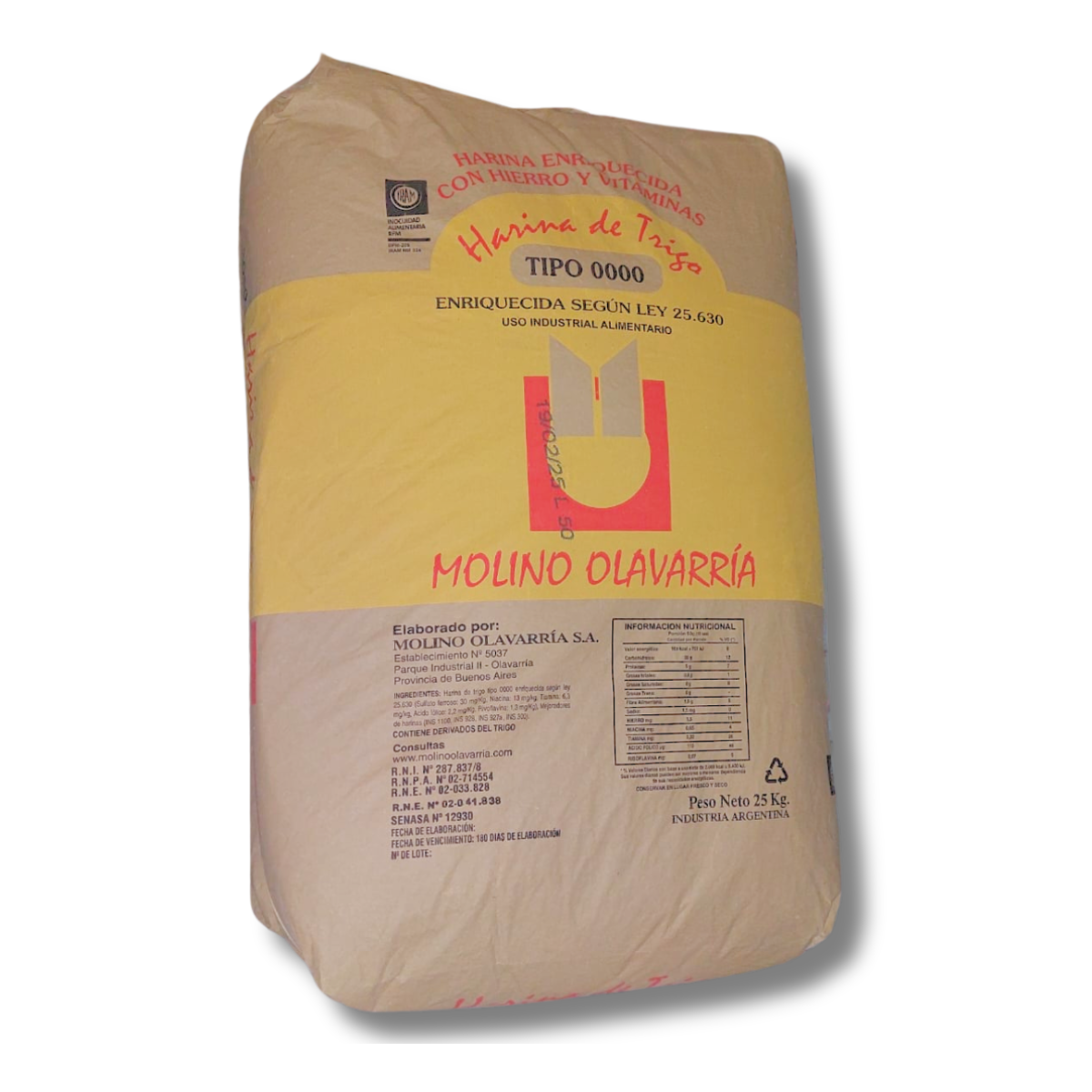 HARINA OLAVARRIA 0000 bolsa x 25 kg