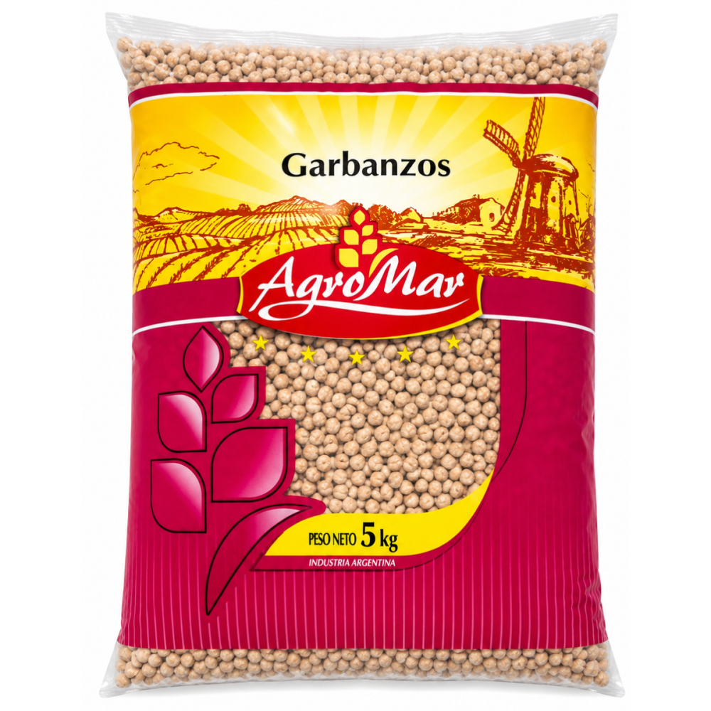 GARBANZOS SECOS AGROMAR BOLSA x 5 kg