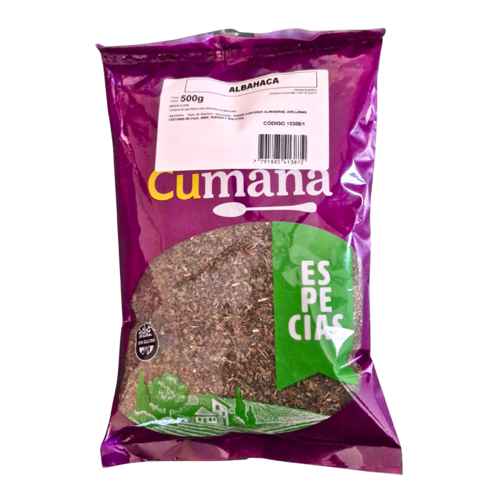 ALBAHACA EN HOJAS CUMANA X 10 X 500 GRS