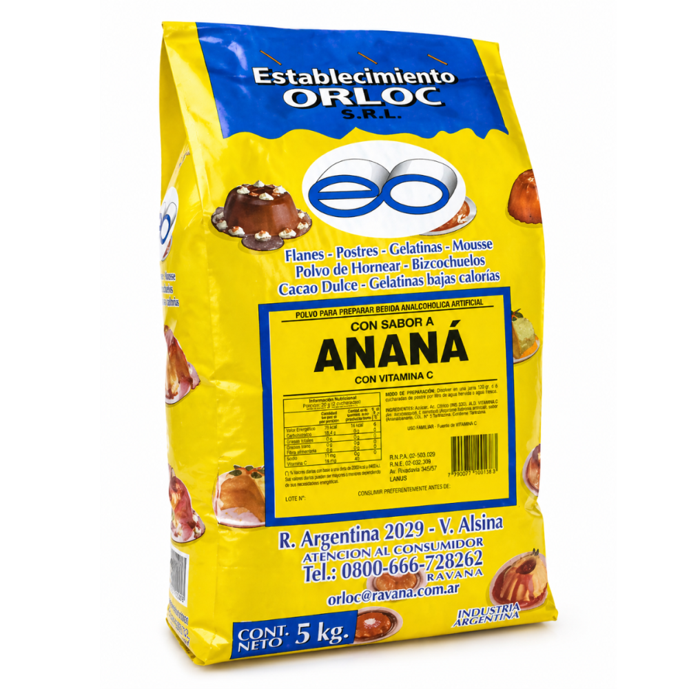 JUGO POLVO ANANA ORLOC x 5kg