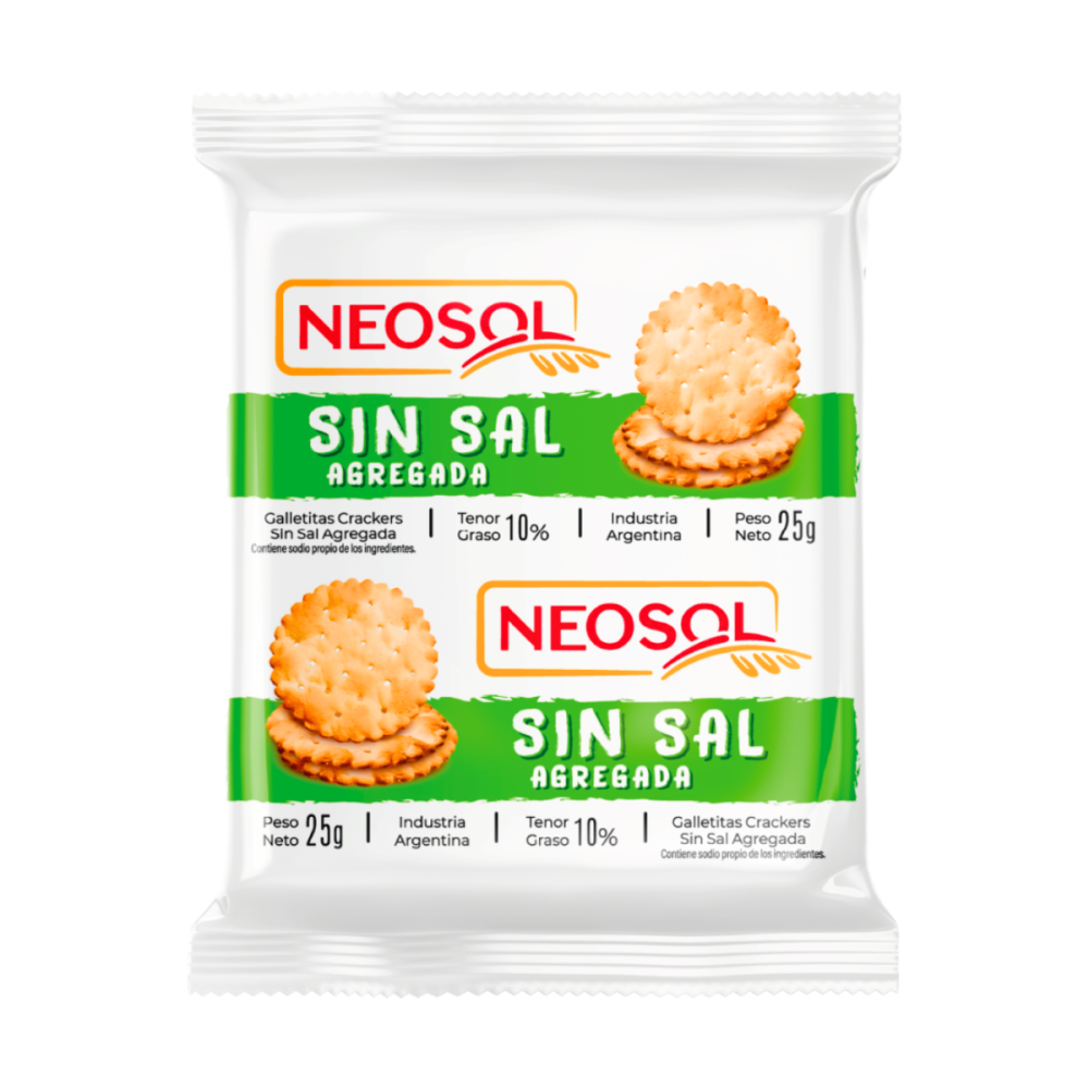 GALLETITAS S/SAL NEOSOL 176 paq. x 25g c/u