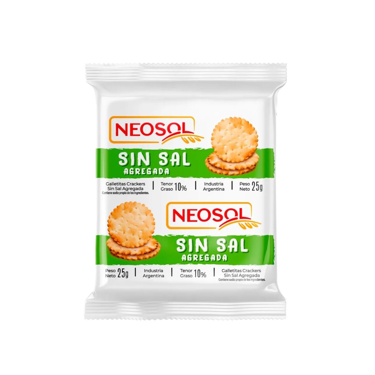 GALLETITAS S/SAL NEOSOL 176 paq. x 25g c/u