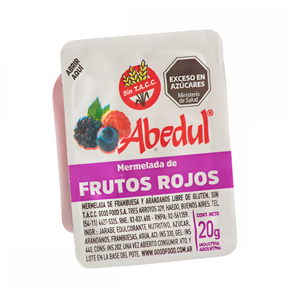 MERMELADA FRUTOS ROJO ABEDUL x108 u. x 20g