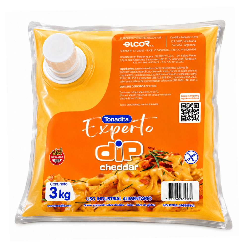 QUESO CHEDDAR LIQ. TONADITA 2 x 3 kg