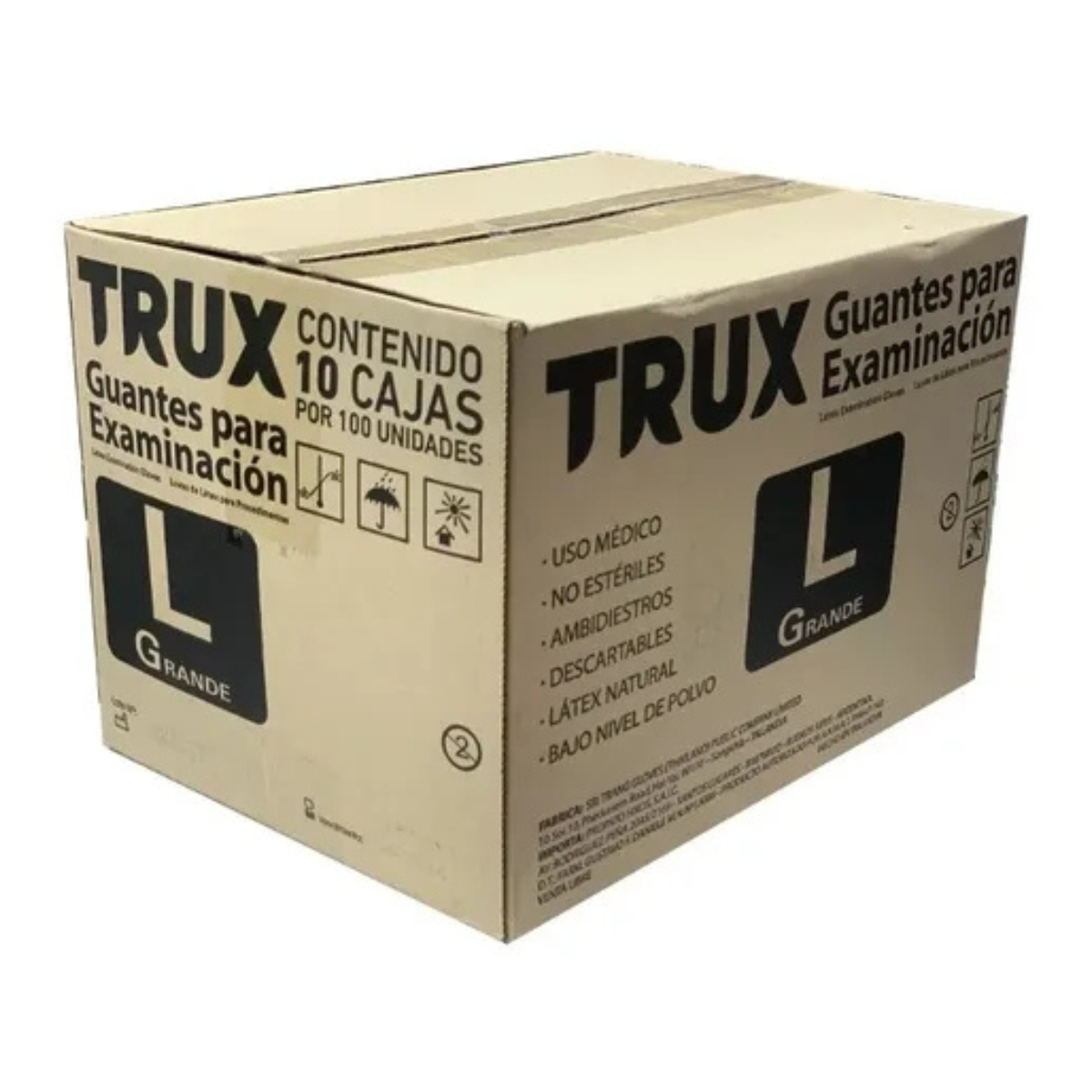GUANTES LATEX GRANDES ( L ) 10  x 100 unid