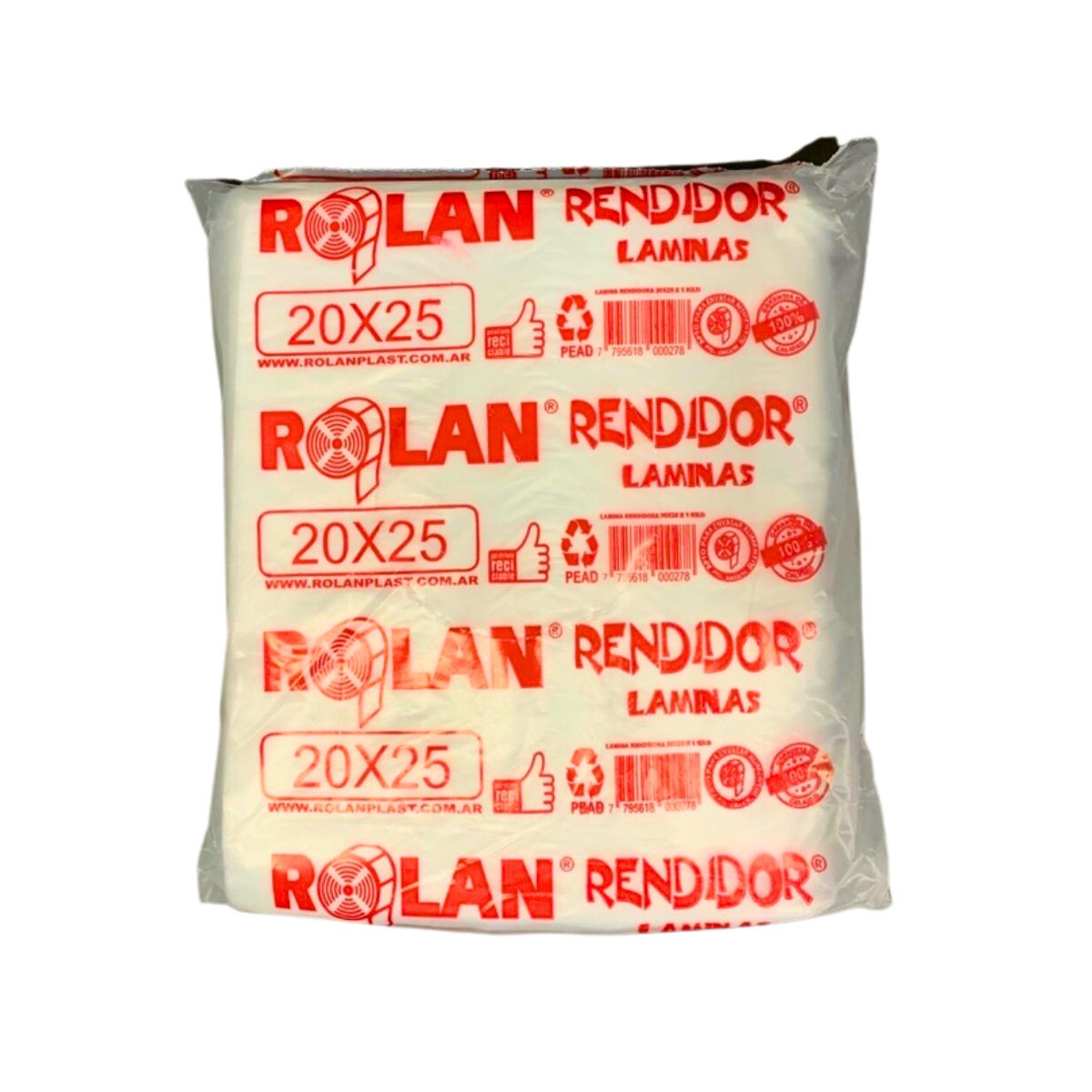 LAMINA FOLEX SEPARAD ALIMEN 20x25cm 10x1k ROLANPLAST