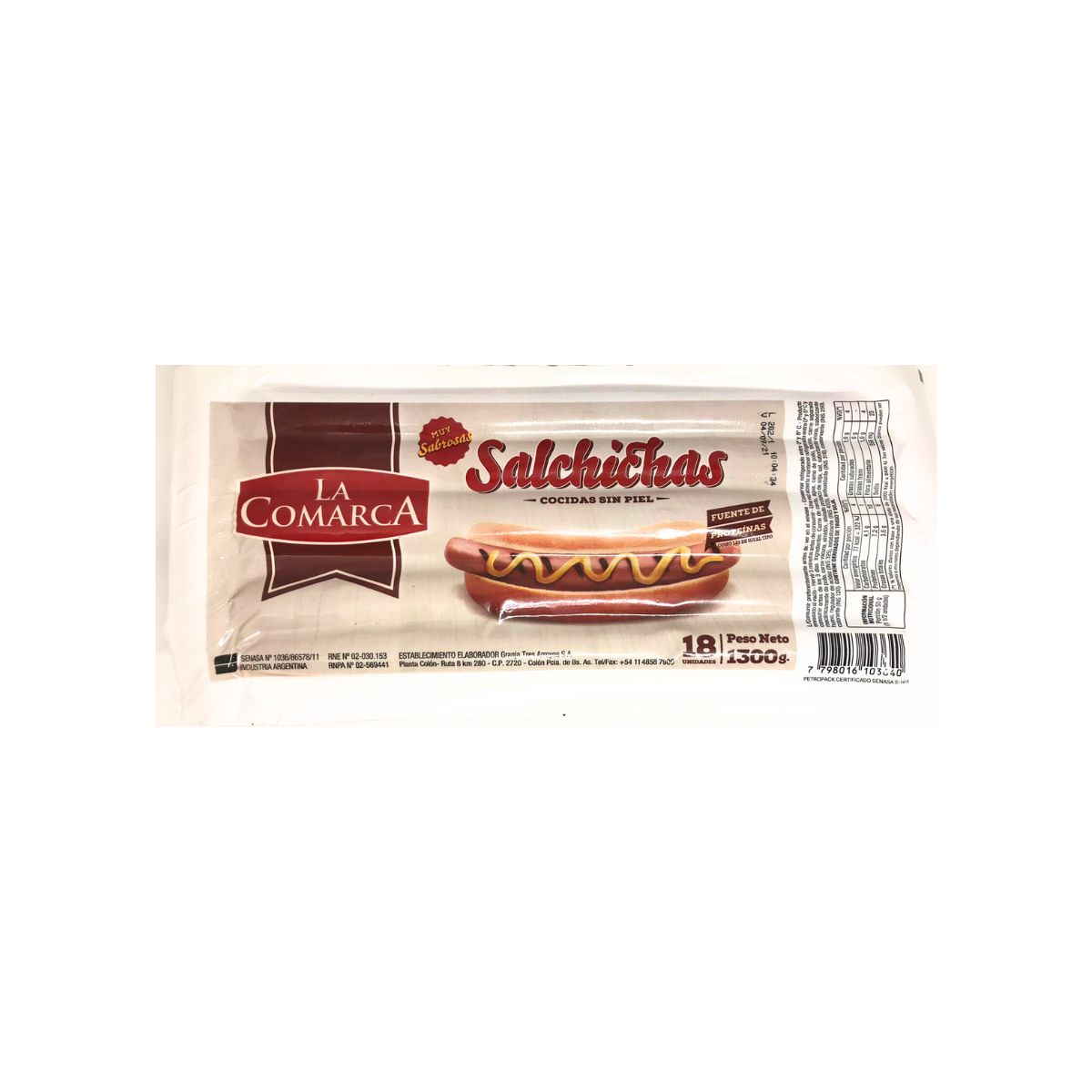 SALCHICHAS LA COMARCA 6 x 18 u.