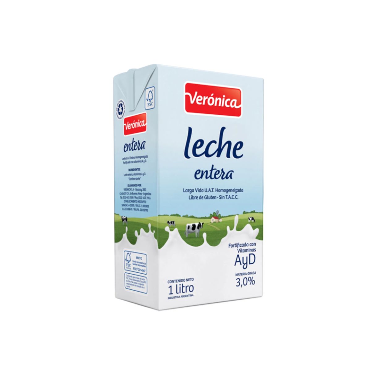 LECHE LARGA VIDA ENTERA VERONICA 12u. x 1 Lt