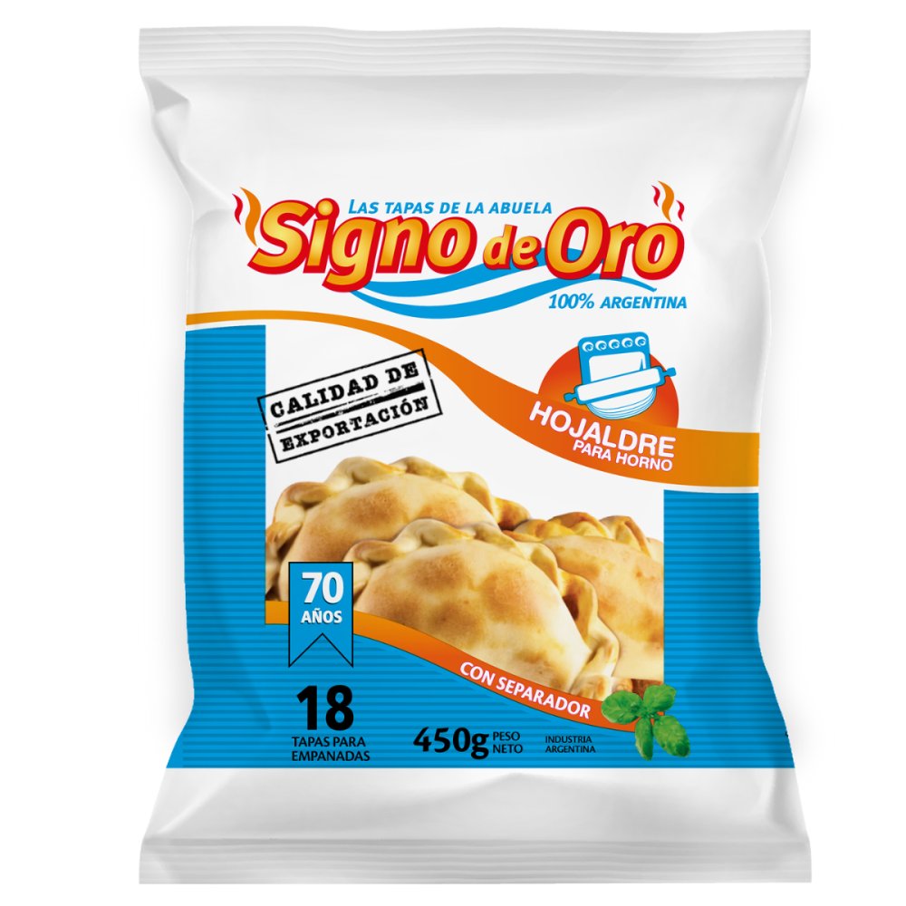 TAPA EMP.12cm hojaldre.x18 unid SIGNO ORO