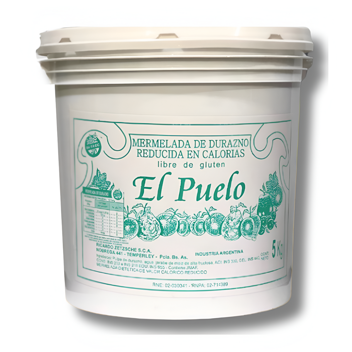 BALDE MERMELADA B.C. DURAZNO X 5 KG PUELO