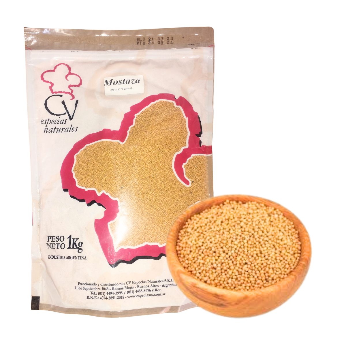 MOSTAZA AMARILLA GRANO  CV ESPECIAS x 1 kg