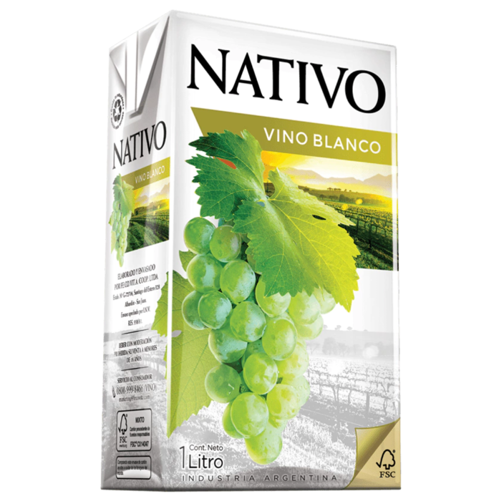 VINO TETRA BLANCO NATIVO 12 X 1 LTS