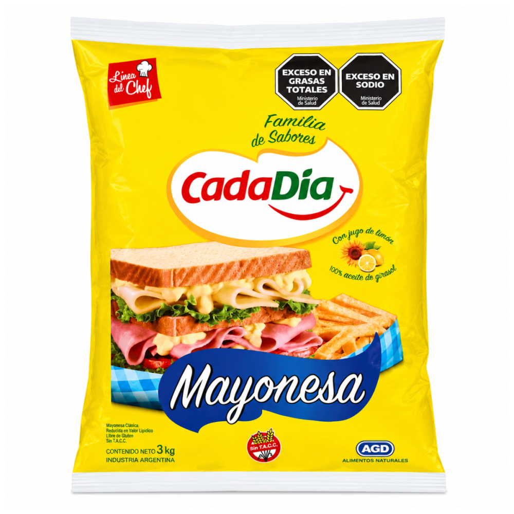 MAYONESA CADA DIA CHEF 4 x 2,755 kg