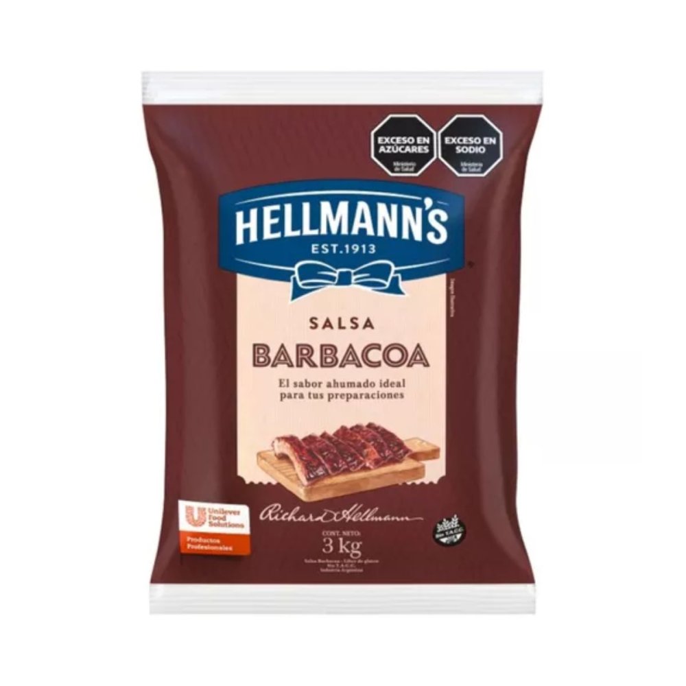 SALSA BARBACOA HELLMANN\'S 3 bolsas x 3 kg