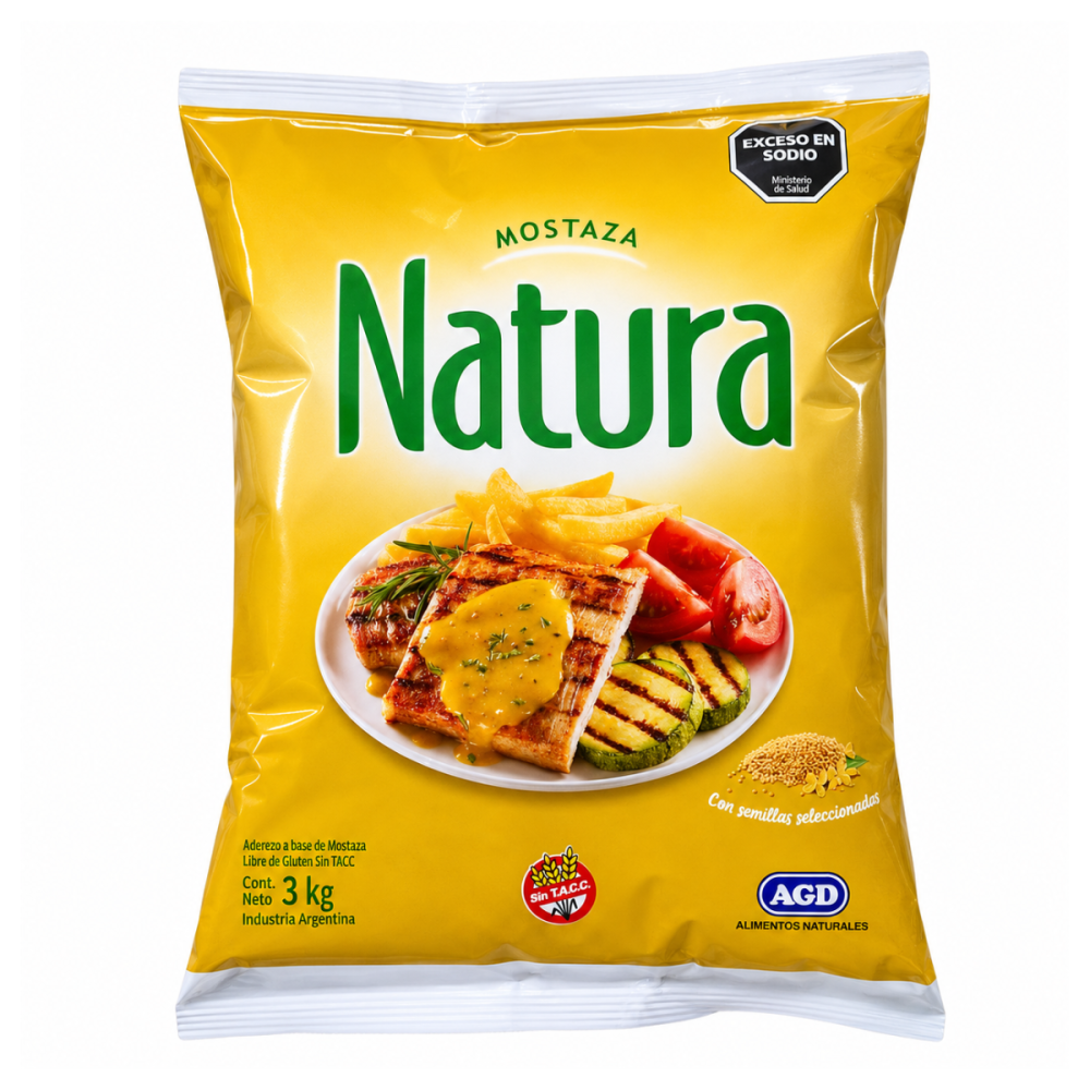 MOSTAZA NATURA 4 bolsas x 3 kg