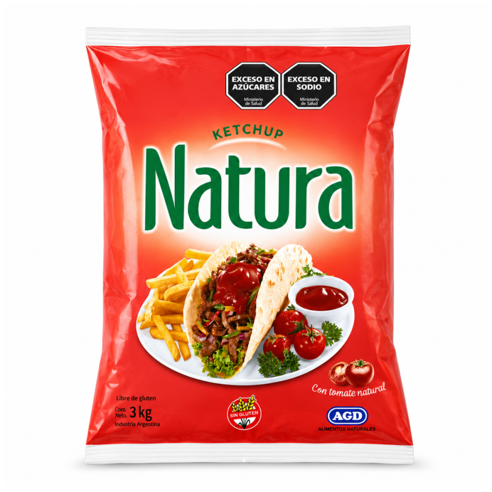 KETCHUP NATURA 4  bolsas x 3 kg