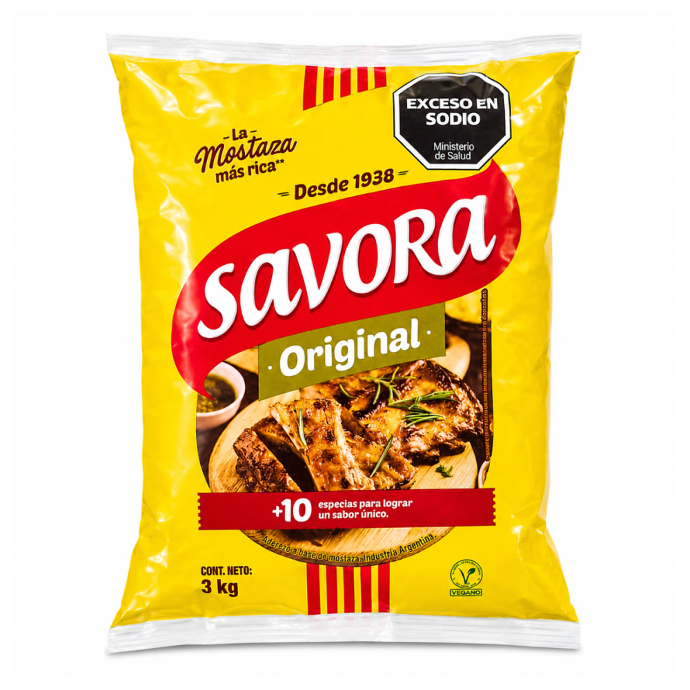 MOSTAZA SAVORA 3 bolsas x 3 kg