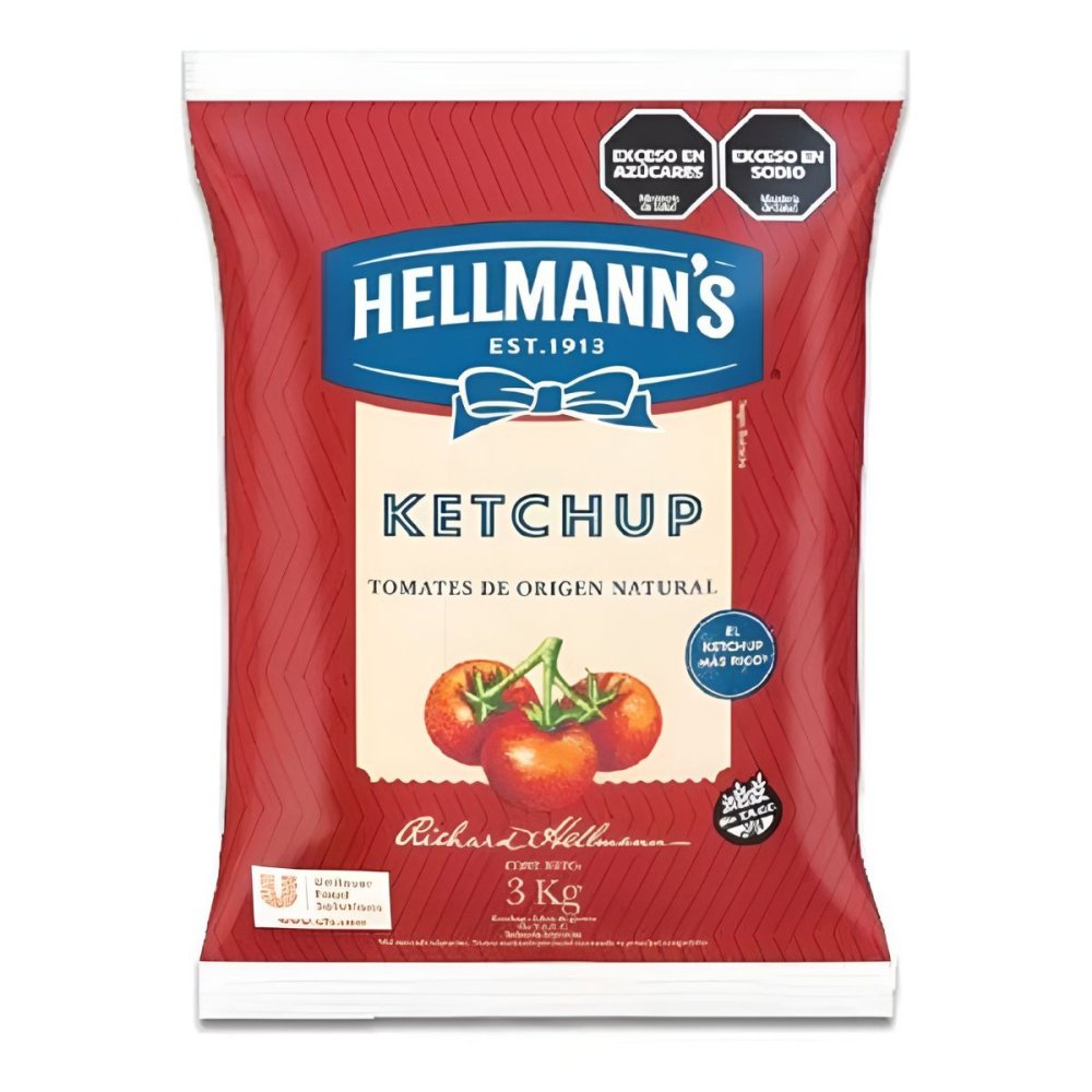 KETCHUP BOLSA HELLMANN\'S 3 bolsas x 3 kg