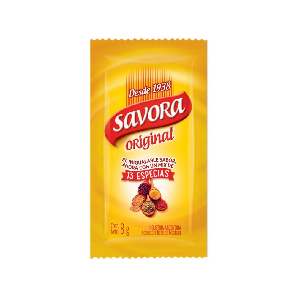 MOSTAZA SAVORA INDIVIDUAL 196 u. X 8 g