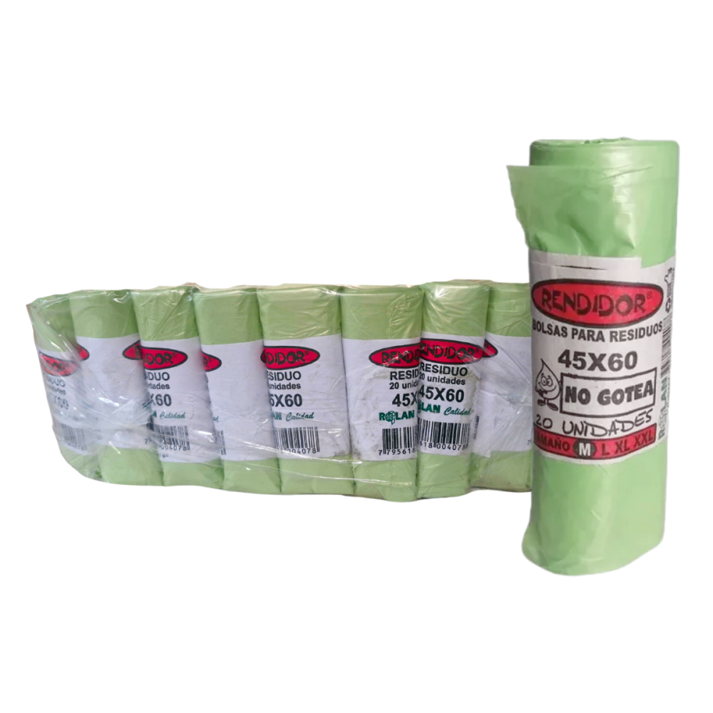 BOLSAS RESIDUO VERDE (45X60) PACK 50 ROLLOS x 20u