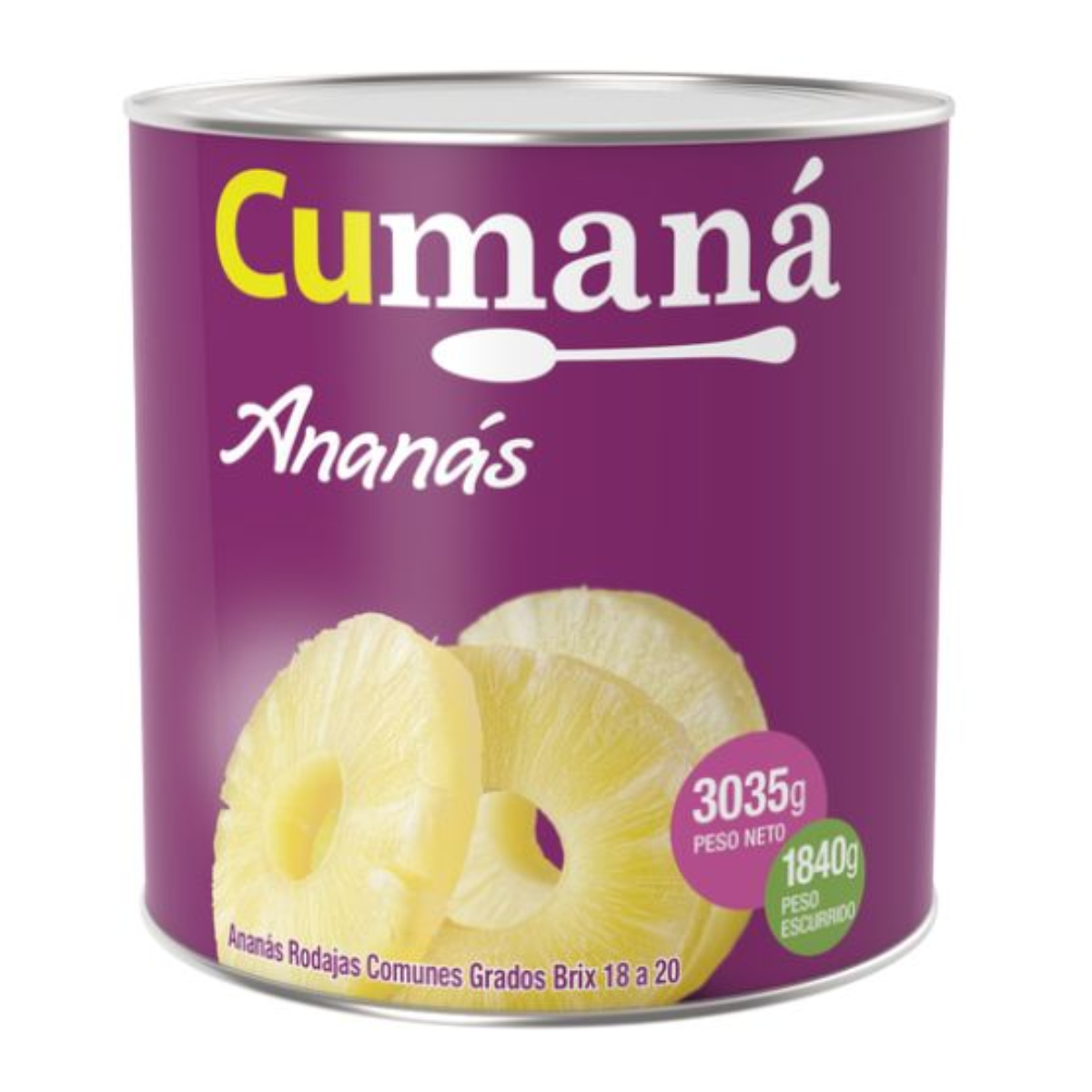 ANANA EN RODAJAS 6 x 3 kg CUMANA