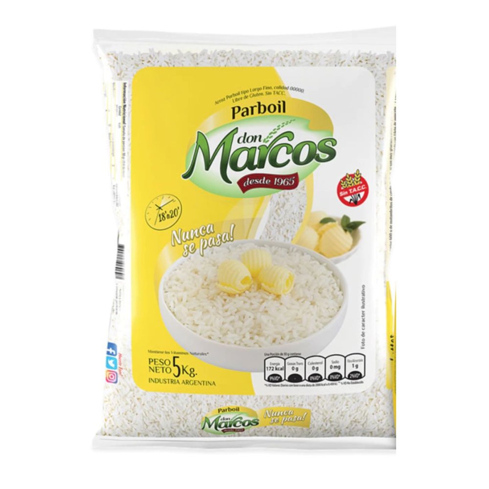 ARROZ MARCOS PARBOLIZADO x 5 kg
