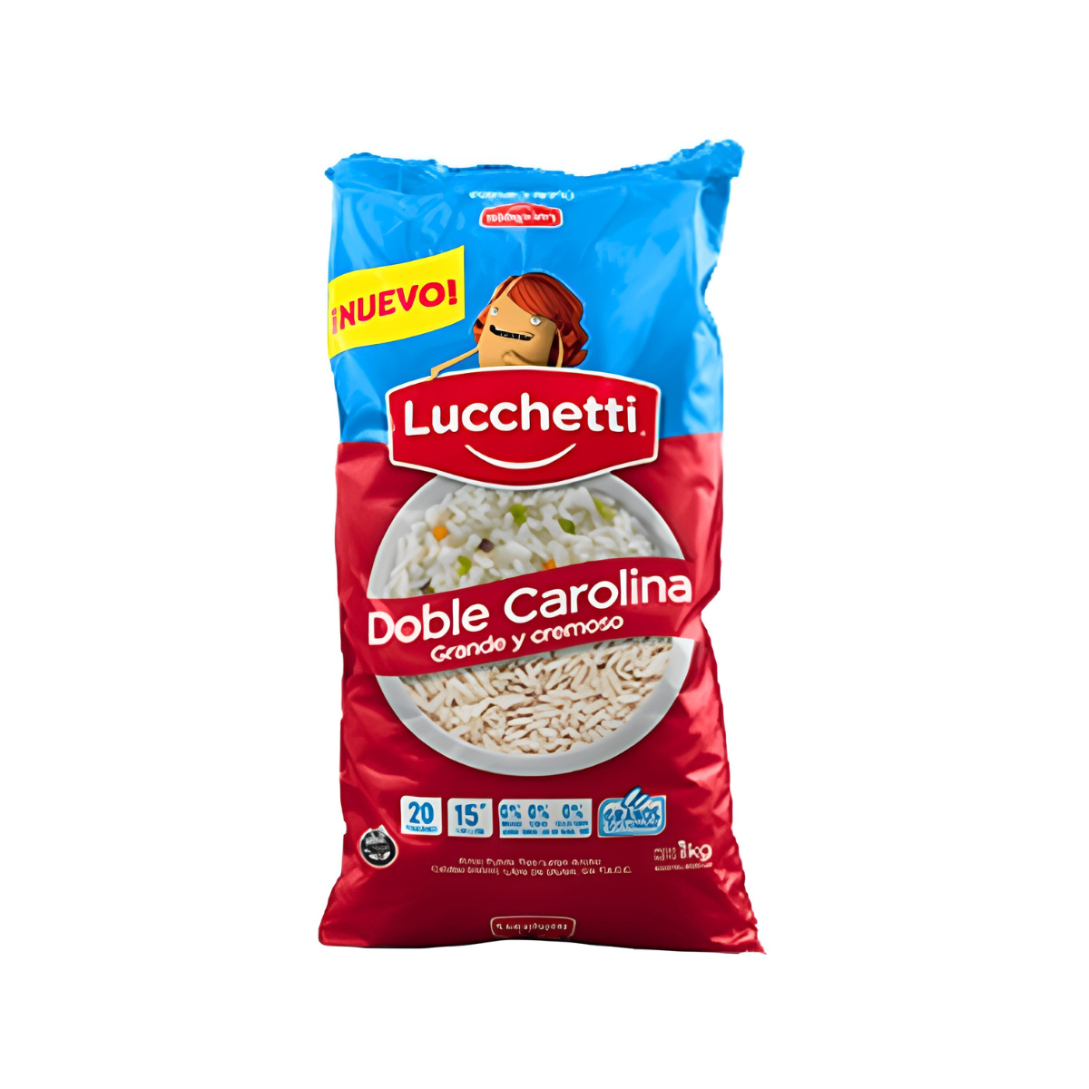ARROZ DOBLE CAROLINA LUCCHETTI 10 X 1 KG