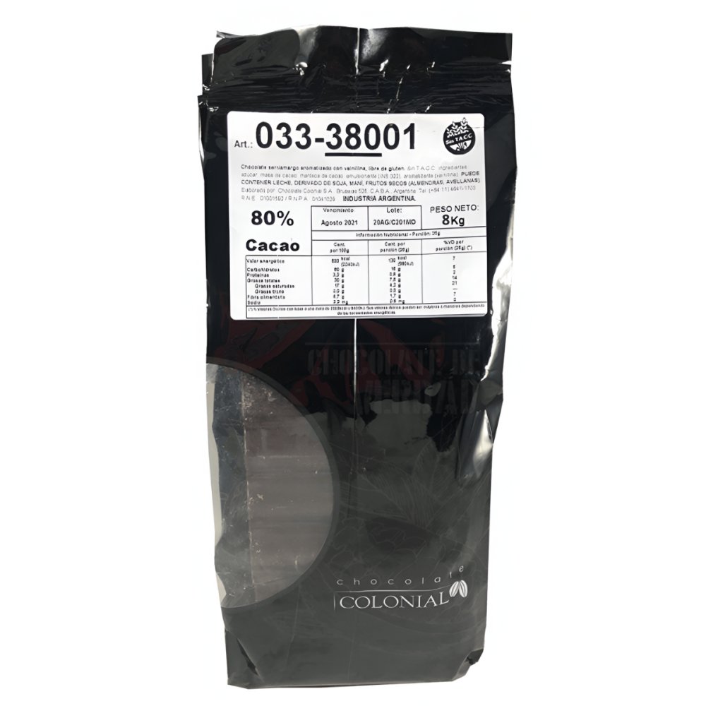 CACAO SEMI AMARGO x 8 kg CHOC COLONIAL