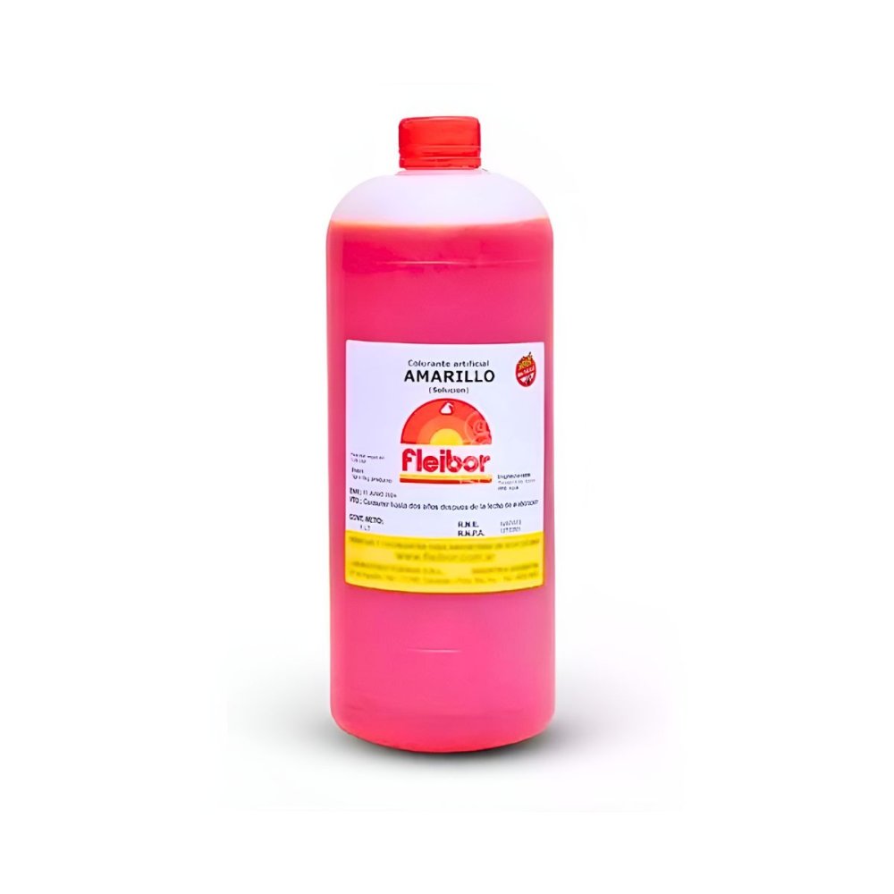 COLORANTE AMARILLO FLEIBOR 12 botellas x 1Lt.