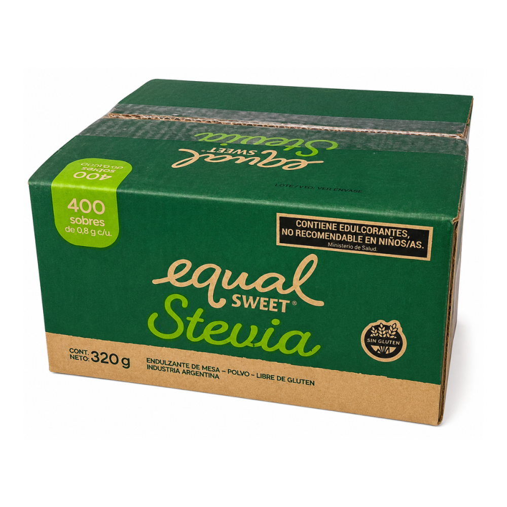 EDULCORANTE EQUALSWEET STEVIA x 400 sobres x 0,8 g
