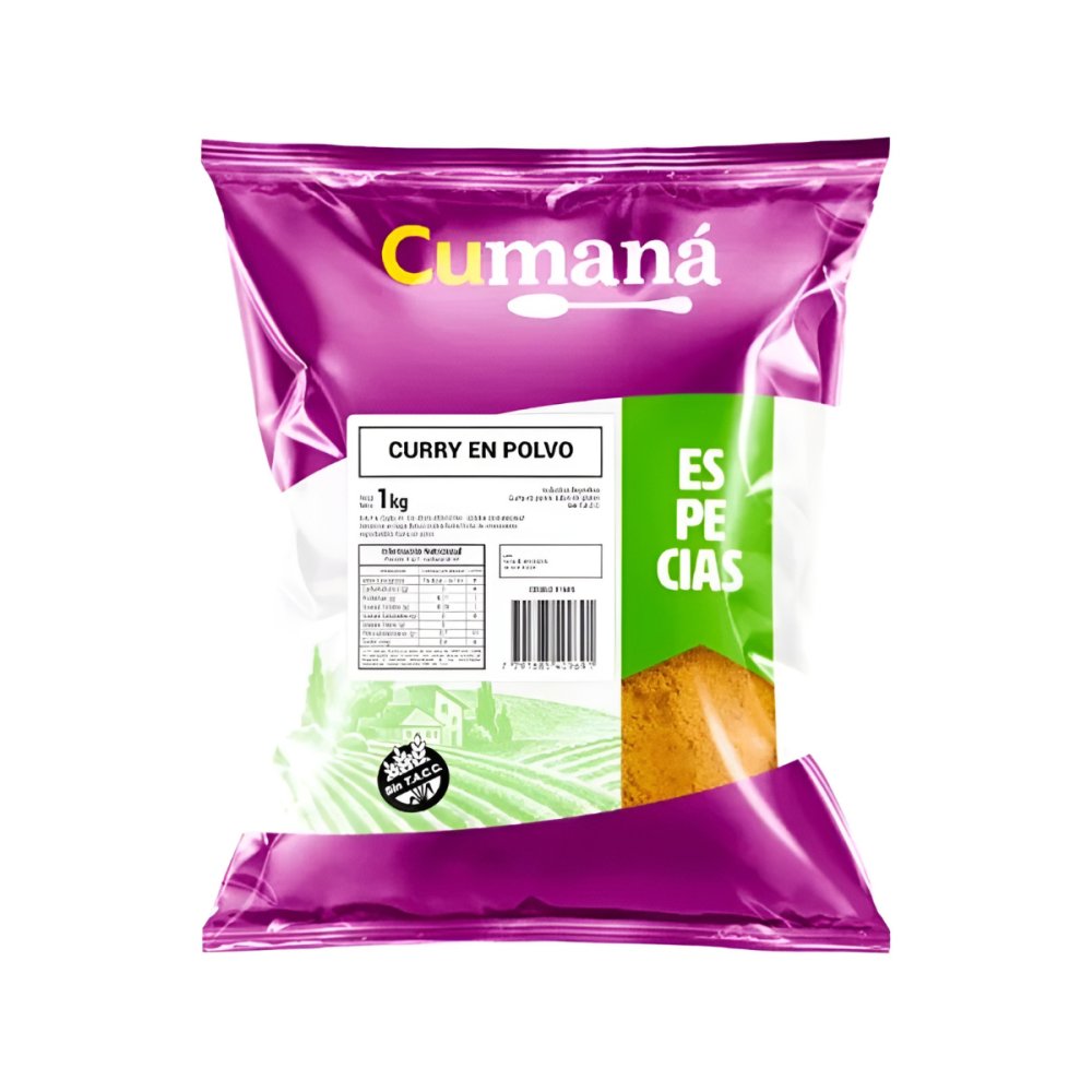 CURRY 10 BOLSAS X 1 KG CUMANA