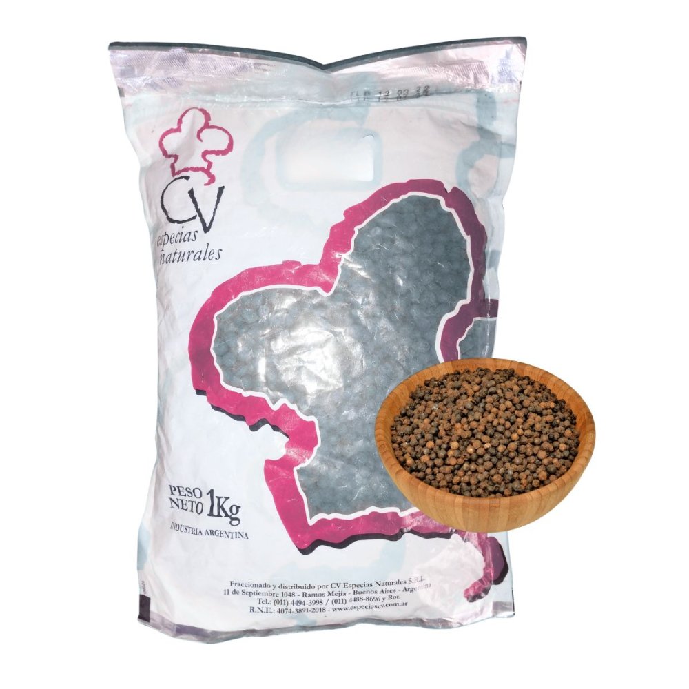 PIMIENTA NEGRA GRANO EXTRA CV ESPECIAS x 1 kg