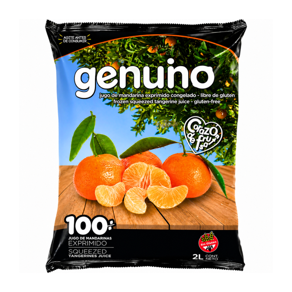 JUGO DE MANDARINA 5 X 2 LTS GENUINO