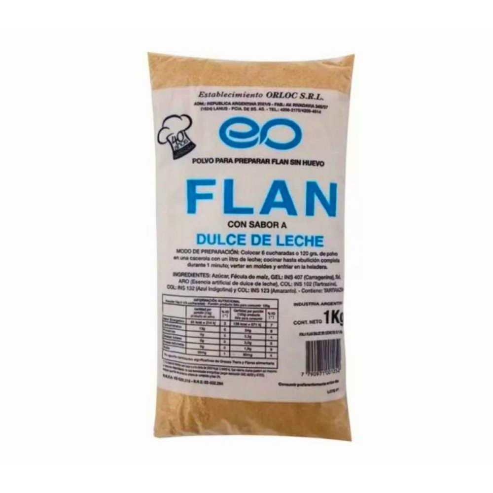 FLAN  DULCE DE LECHE ORLOC 10  x 1 kg