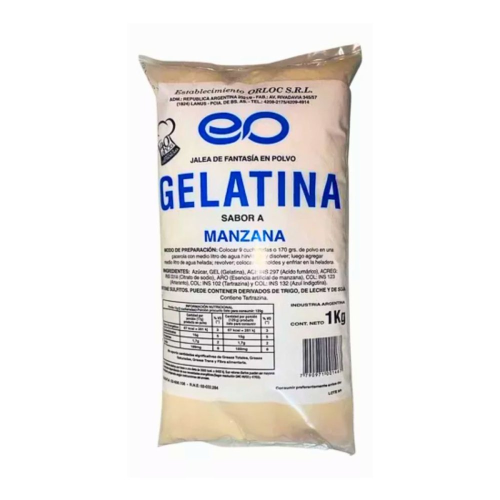 GELATINA DE MANZANA ORLOC 10 x 1 kg