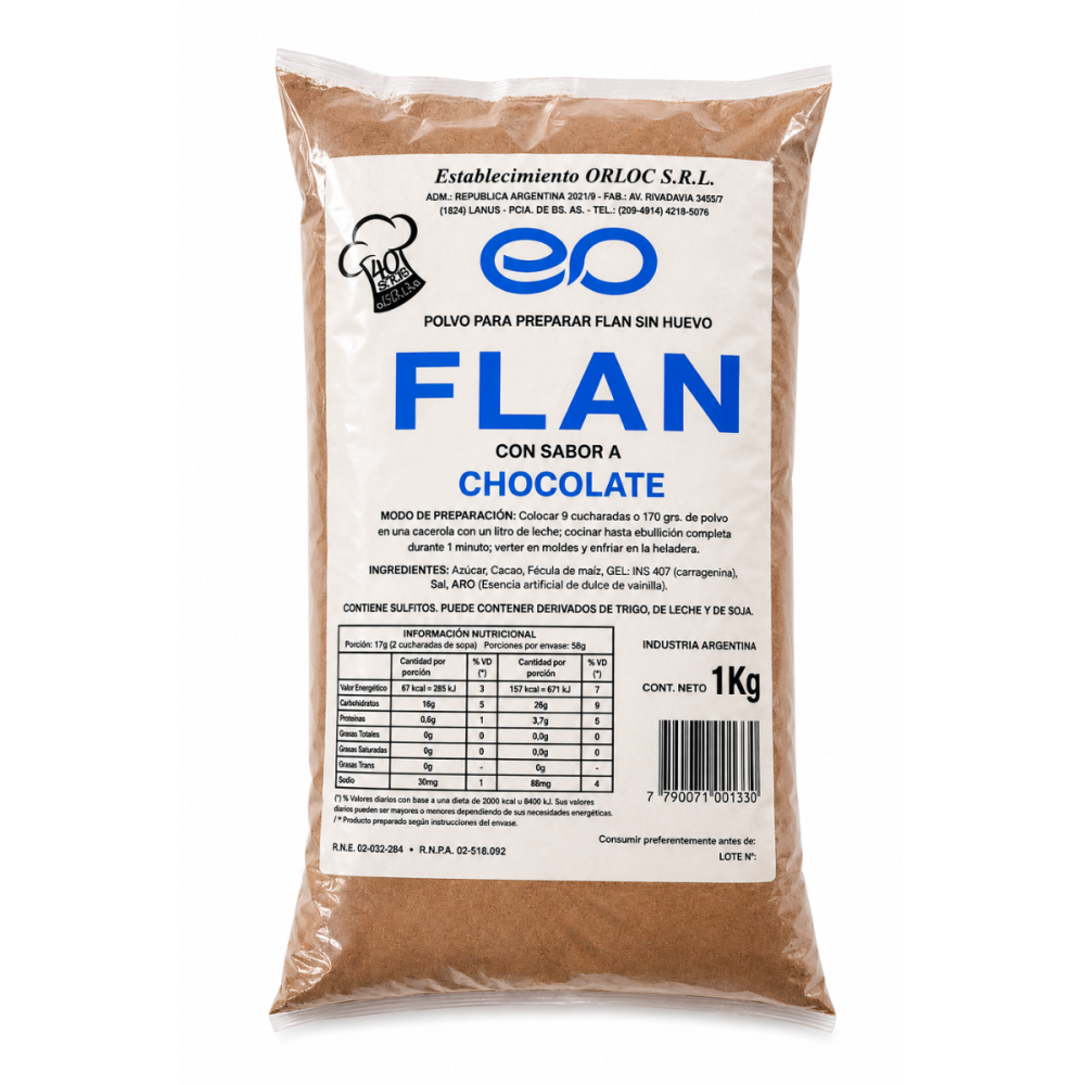 FLAN DE CHOCOLATE ORLOC 10 x 1 kg