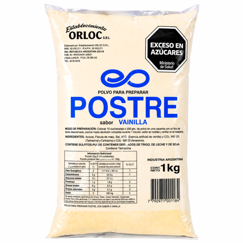 POSTRE DE VAINILLA ORLOC 10 x 1 kg
