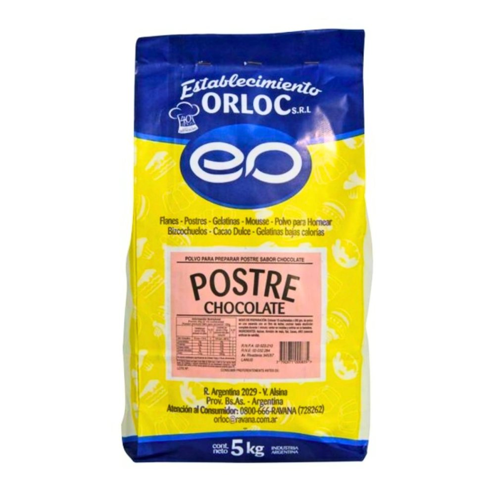 POSTRE DE CHOCOLATE 10 x 1Kg ORLOC