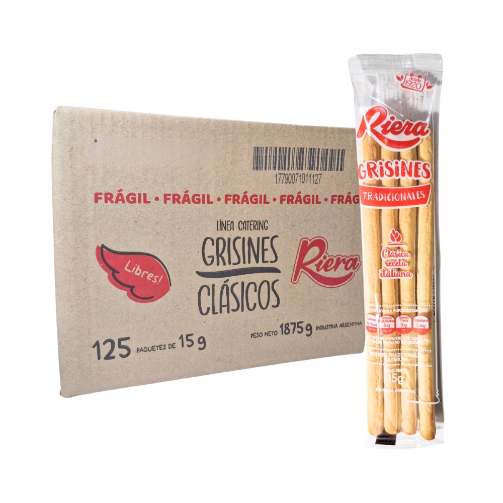 GRISINES CLASICOS RIERA 125  X 15 G CATERING