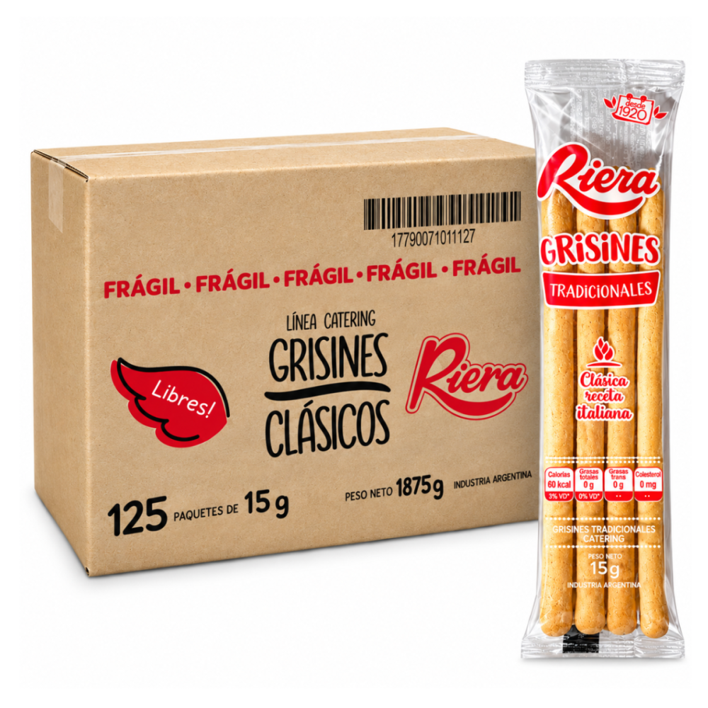 GRISINES CLASICOS RIERA 125  X 15 G CATERING