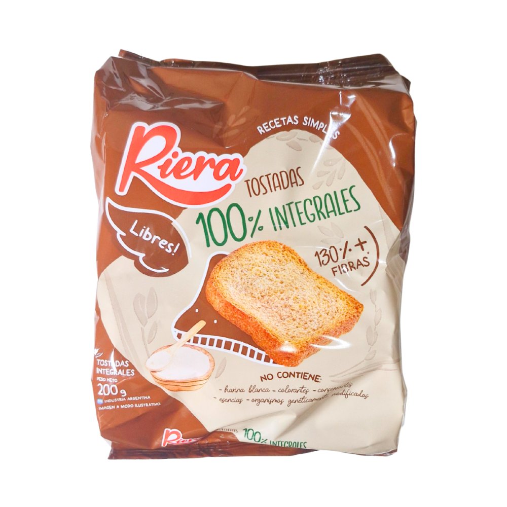 TOSTADAS INTEGRALES RIERA 18 X 200 GRS
