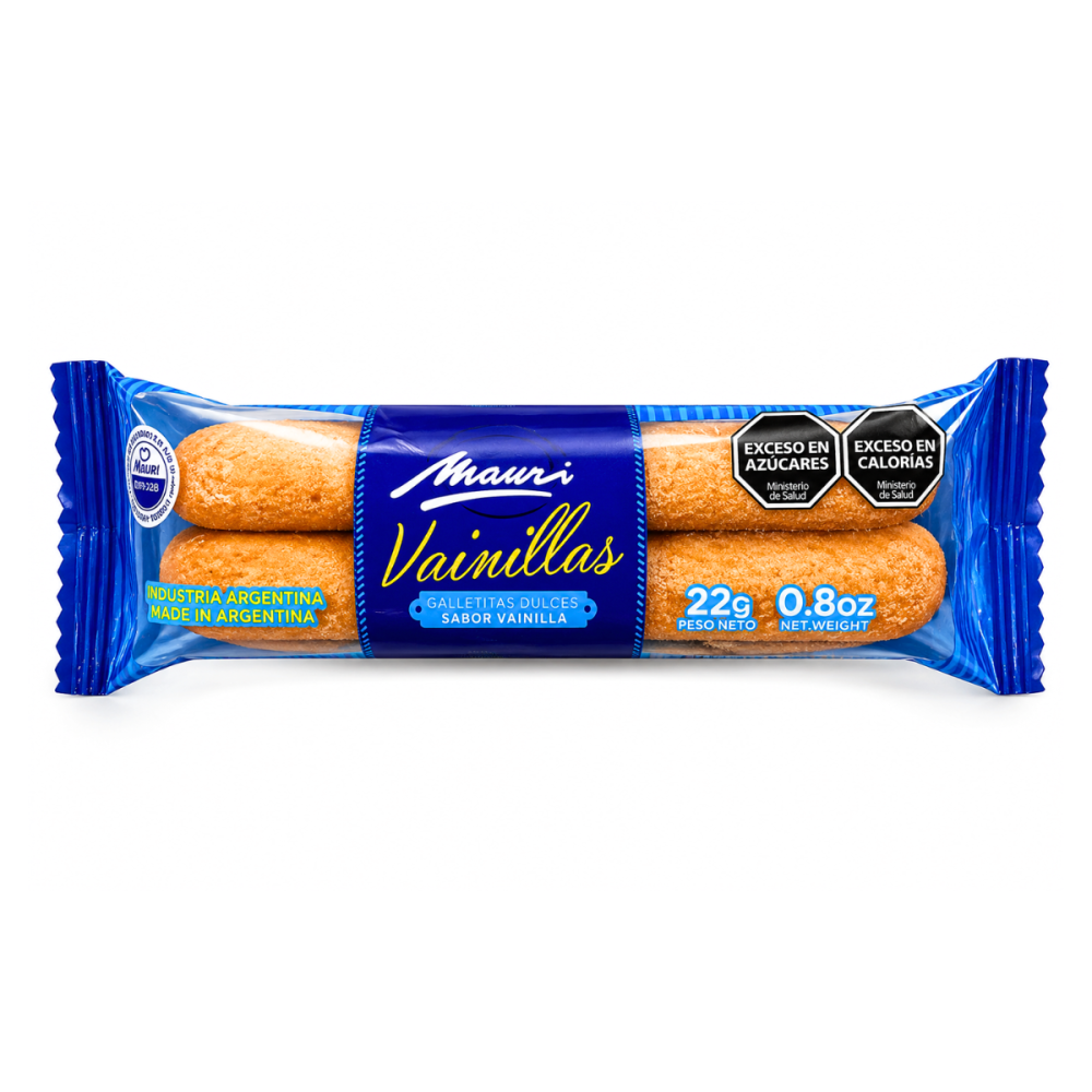 VAINILLA MAURI 36 PAQ.X 2 UND. 22 GRS