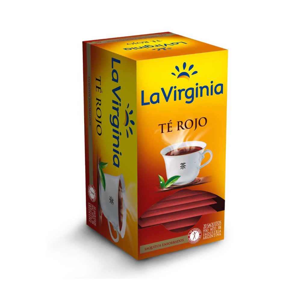 TE ROJO LA VIRGINIA 6 cajas x 25 saquitos