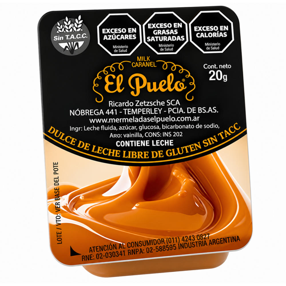 DULCE DE LECHE EL PUELO 120 X 20 GRS