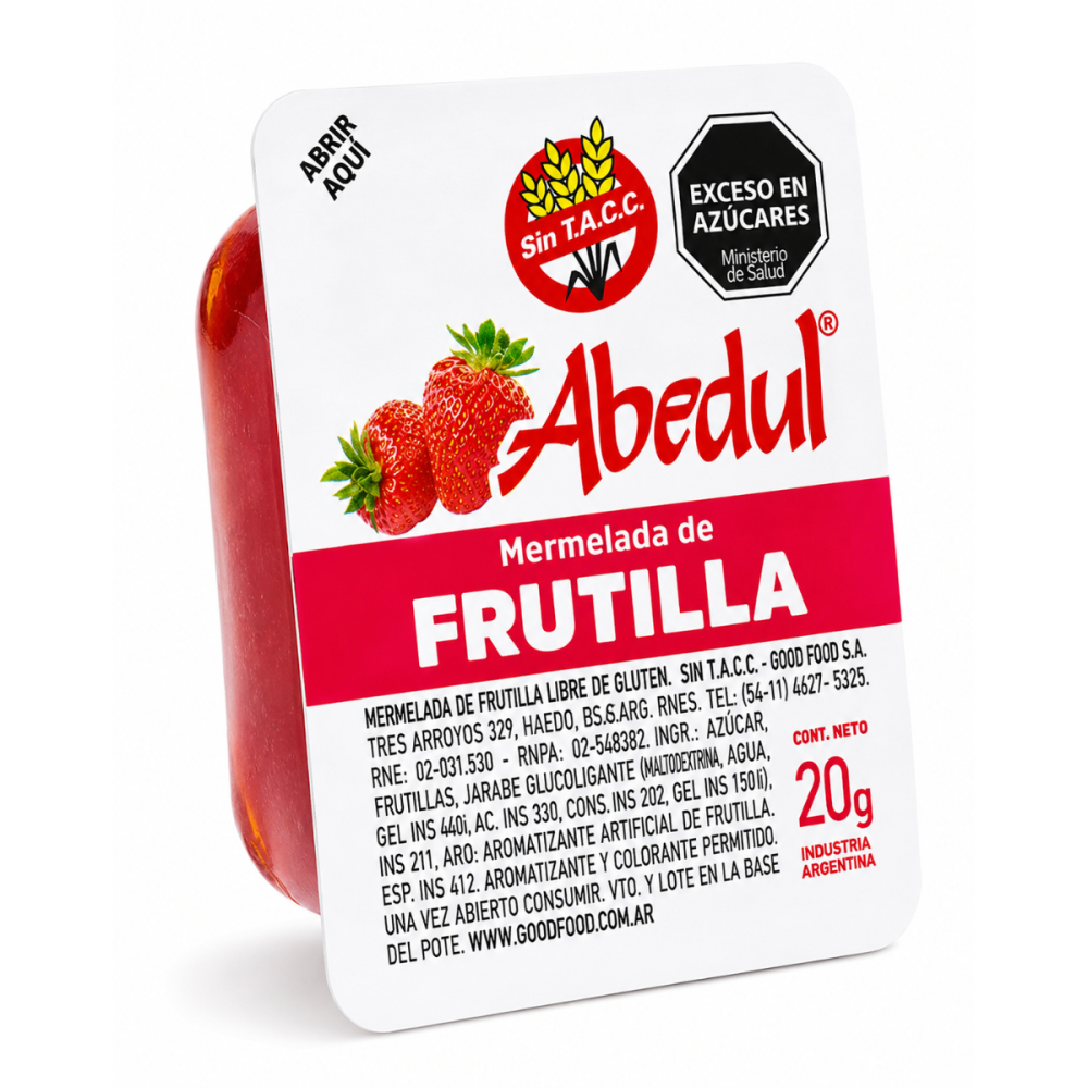 MERMELADA FRUTILLA ABEDUL x 108 u. x 20 g