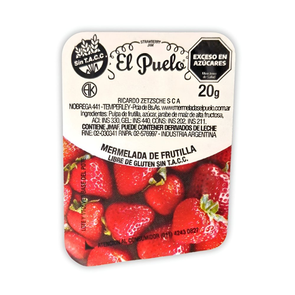 MERMELADA FRUTILLA EL PUELO 120 U X 20 G