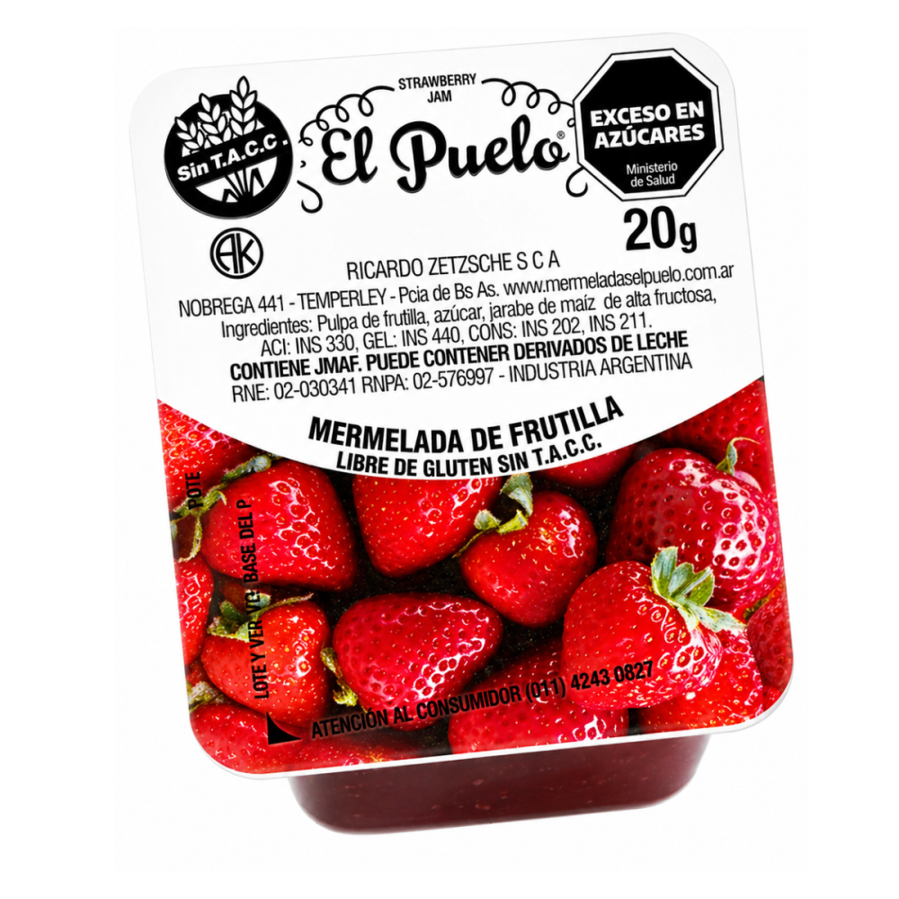 MERMELADA FRUTILLA EL PUELO 120 U X 20 G